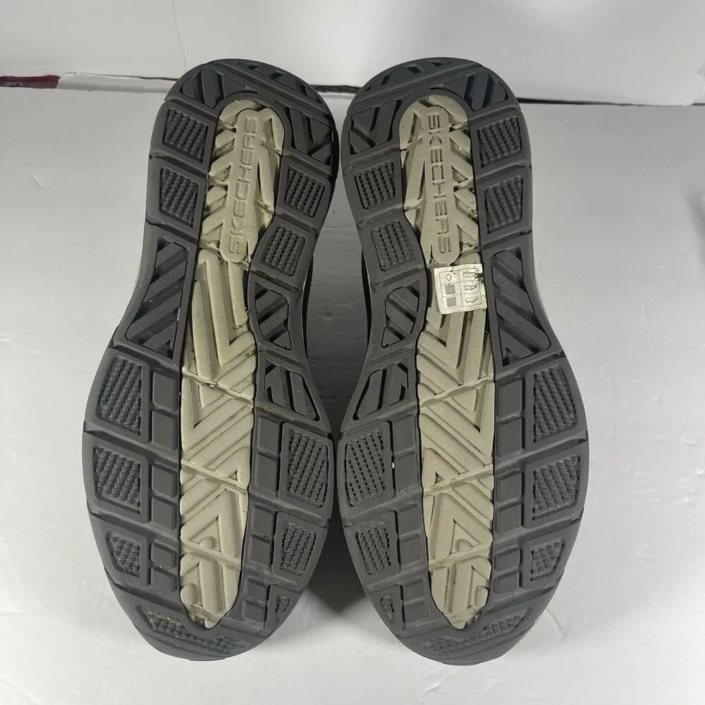 Skechers Relaxed Fit Memory Foam Shoes Mens 12 Olive Brown Slip On 204000 OLBR